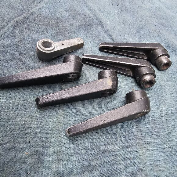 Vintage Safe Handles L-Shaped Adjustable Clamping Levers (Lot of 7) - Picture 2 of 8